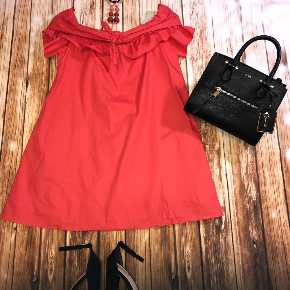 Beautiful Bright Coral Staples Dress
